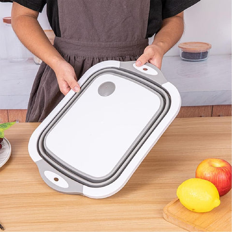 Camping Cooking Collapsible Cutting Board with Colander