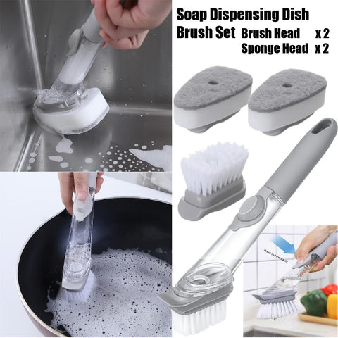 Heavy Duty 5Pcs Cleaning Scrubber Brush Sponge Dishwasher Cleaning Tools