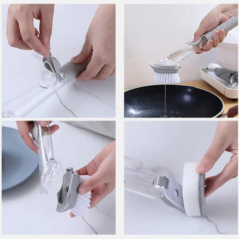 Heavy Duty 5Pcs Cleaning Scrubber Brush Sponge Dishwasher Cleaning Tools