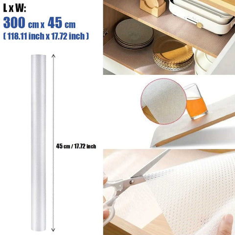 EVA Cabinet Drawer Liner Mat Table Non-Slip Waterproof Sheet 45 cm x 3 m