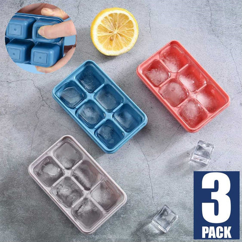 3Pack Large Silicone Ice Cube Ice Balls Trays Mold Cocktail Whiskey