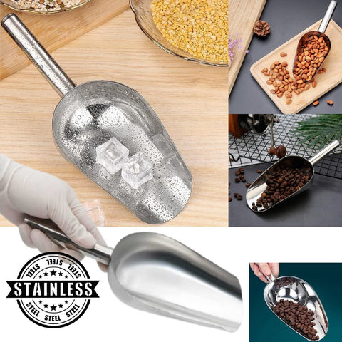 Large 30cm Stainless Steel Food Scoop Ice Scooper Metal Food Candy Utility Scoop