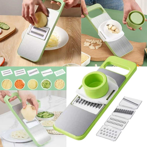 5-in-1 Multi-Purpose Vegetable Slicer Grater Versatile Cutter for Veggies