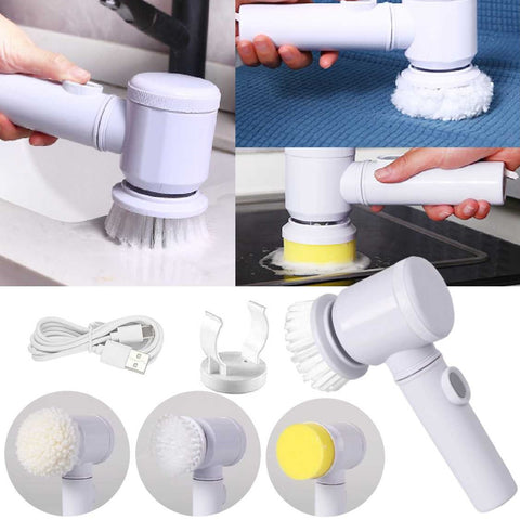 Rechargeable Cordless Electric Rotary Scrubber Cleaning Brush Scrubber Polisher Kits