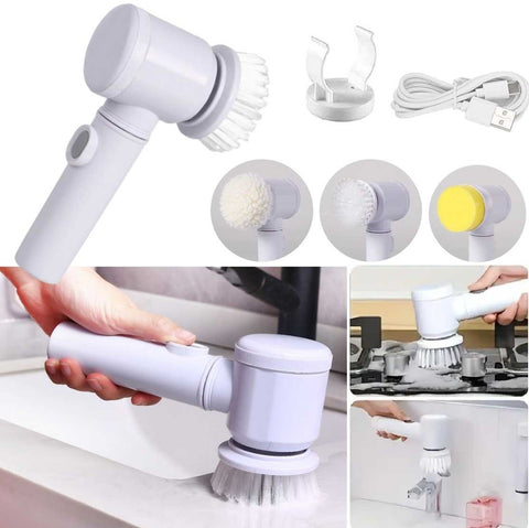 Rechargeable Cordless Electric Rotary Scrubber Cleaning Brush Scrubber Polisher Kits