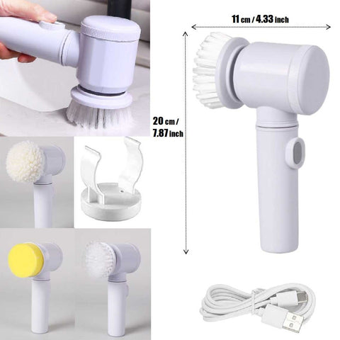 Rechargeable Cordless Electric Rotary Scrubber Cleaning Brush Scrubber Polisher Kits