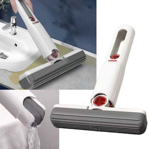 Portable Mini Sponge Mop Self-Squeeze No-Hand Wash Multi-Use Cleaning Tool