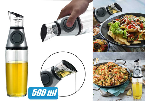 Oil Dispenser Bottle 500ml Press and Measure
