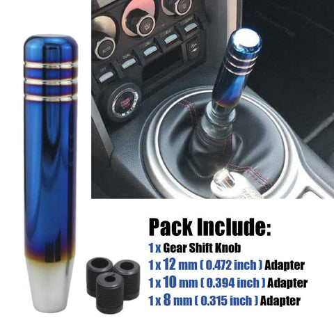 Aluminum Alloy Weighted 18cm Universal Gear Shift Knob -Burnt Blue