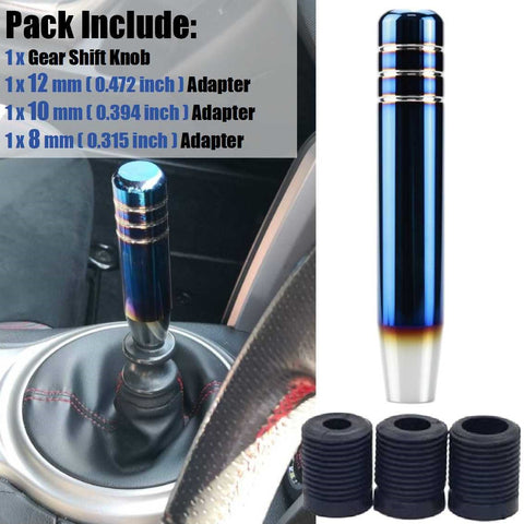 Aluminum Alloy Weighted 18cm Universal Gear Shift Knob -Burnt Blue