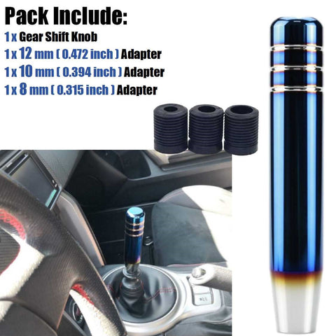 Aluminum Alloy Weighted 18cm Universal Gear Shift Knob -Burnt Blue