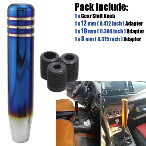 Aluminum Alloy Weighted 18cm Universal Gear Shift Knob -Burnt Blue