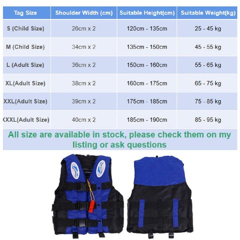 Life Jacket Unisex Adult Life Jacket with Adjustable Fit Buckles - XXL Size