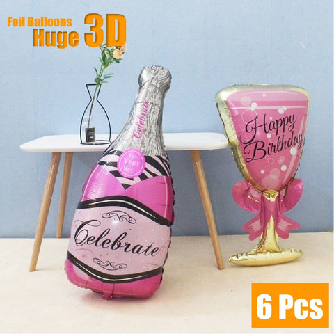 21st birthday Wedding Party decorations Huge 3D Bottle Wine Celebration Balloons