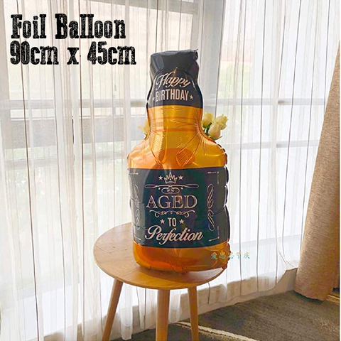 Party Decoration Balloon Large Foil Balloon - Whiskey Bottle