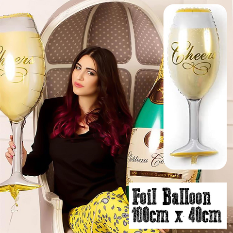 Party Decoration Balloon Large Foil Balloon - Wine Glass