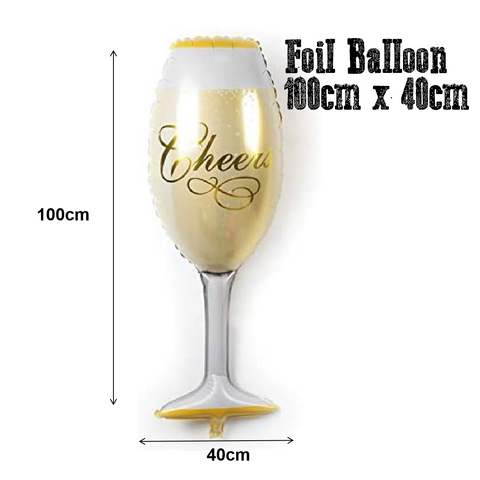 Party Decoration Balloon Large Foil Balloon - Wine Glass
