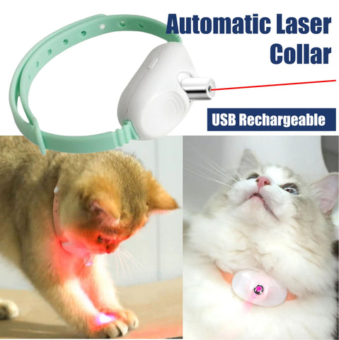Rechargeable Laser Collar Toy for Cats Cat Laser Toy