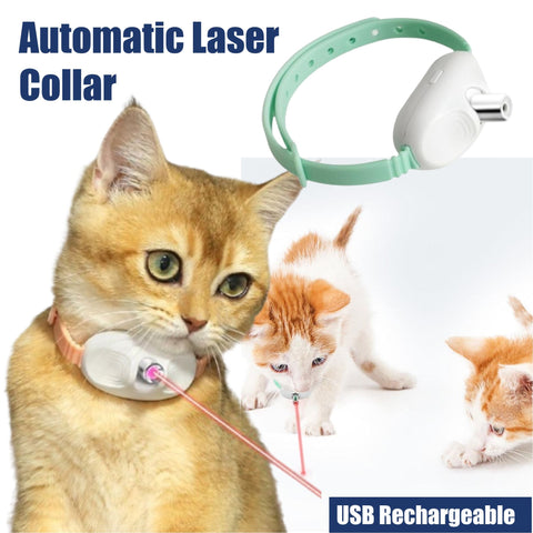 Rechargeable Laser Collar Toy for Cats Cat Laser Toy