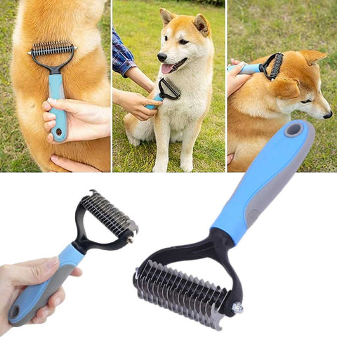 Professional Pet Dog Cat Hair Grooming Brush Fur Shedding Comb Trimmer Tool