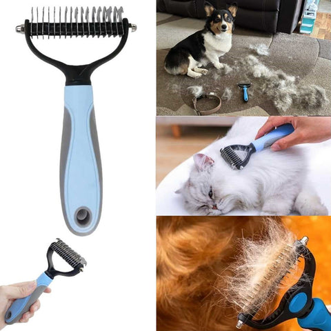 Professional Pet Dog Cat Hair Grooming Brush Fur Shedding Comb Trimmer Tool