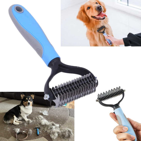Professional Pet Dog Cat Hair Grooming Brush Fur Shedding Comb Trimmer Tool