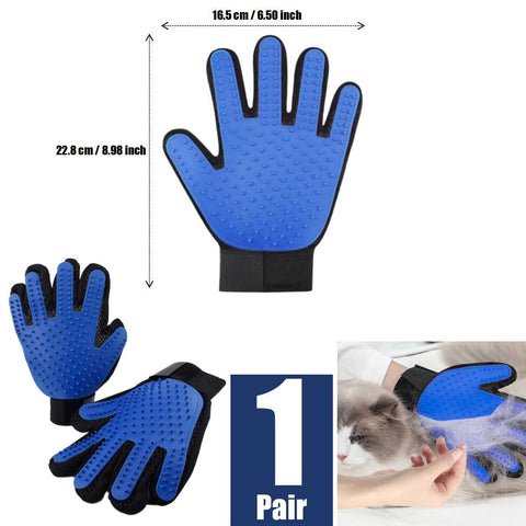 2PCs Pet Dog Cat Hair Brush Gloves Fur Grooming Trimmer Comb Tool Shedding