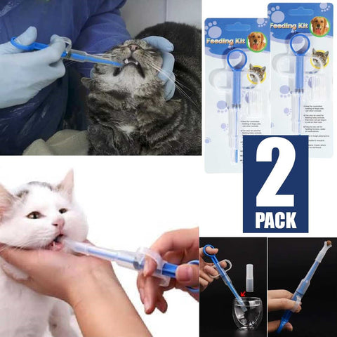 2Pack Pet Pill Plunger Popper for Small Cats Dogs Medicine Feeding Accessories