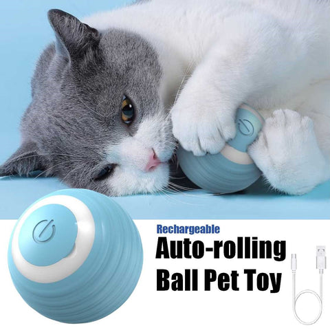Rechargeable Rolling Ball Pet Toy Obstacle Avoidance & Realistic Prey Simulation