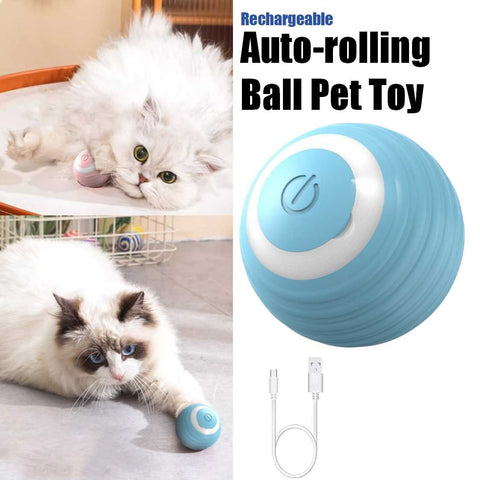 Rechargeable Rolling Ball Pet Toy Obstacle Avoidance & Realistic Prey Simulation