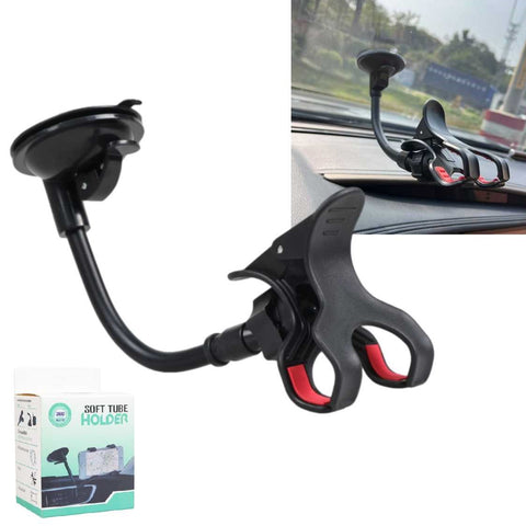 360° Adjustable Car Phone Holder Strong Suction Base Flexible Gooseneck