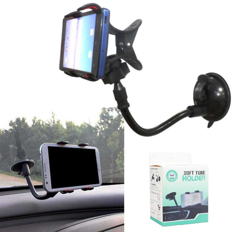 360° Adjustable Car Phone Holder Strong Suction Base Flexible Gooseneck