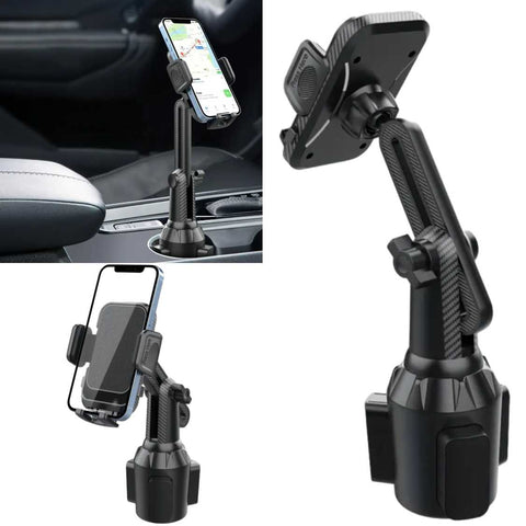 Adjustable Car Cup Holder Phone Mount Stable & Flexible Fit