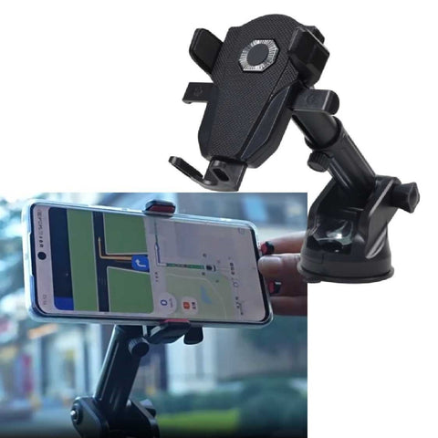 Car Phone Holder with Suction Cup Base Adjustable Mount