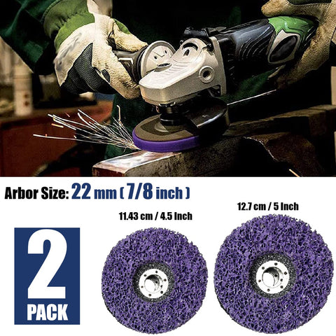 2Pcs Angle Grinder Rust Remover Wheel Remove Paint and Poly Strip Disc Wheel