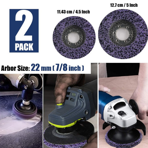 2Pcs Angle Grinder Rust Remover Wheel Remove Paint and Poly Strip Disc Wheel