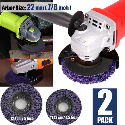 2Pcs Angle Grinder Rust Remover Wheel Remove Paint and Poly Strip Disc Wheel