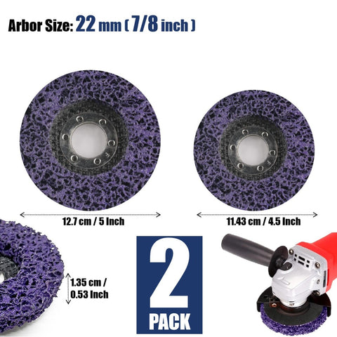 2Pcs Angle Grinder Rust Remover Wheel Remove Paint and Poly Strip Disc Wheel