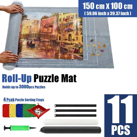 Jigsaw Puzzle Mat Roll Up for 3000 Pieces Large Puzzles Board Table