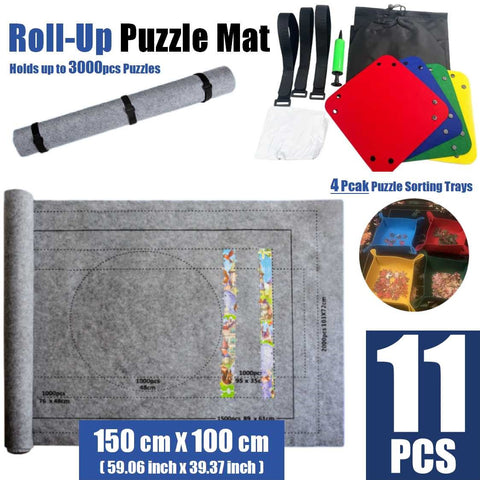Jigsaw Puzzle Mat Roll Up for 3000 Pieces Large Puzzles Board Table