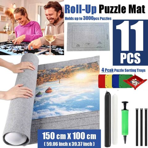 Jigsaw Puzzle Mat Roll Up for 3000 Pieces Large Puzzles Board Table