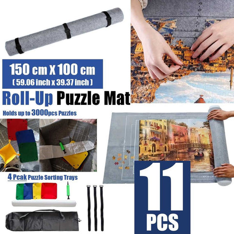 Jigsaw Puzzle Mat Roll Up for 3000 Pieces Large Puzzles Board Table