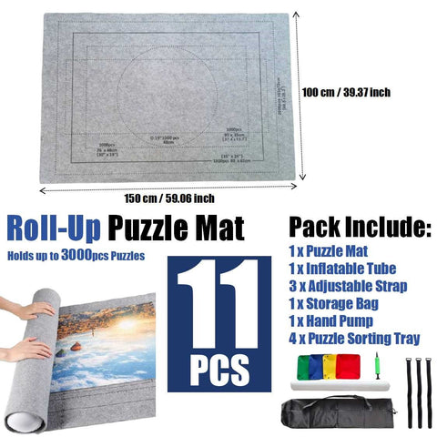Jigsaw Puzzle Mat Roll Up for 3000 Pieces Large Puzzles Board Table