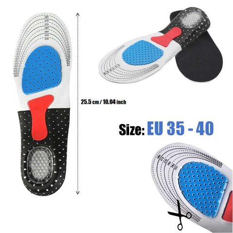 Shoes Insole Memory Foam Arch Support Breathable Deodorant 1 Pair