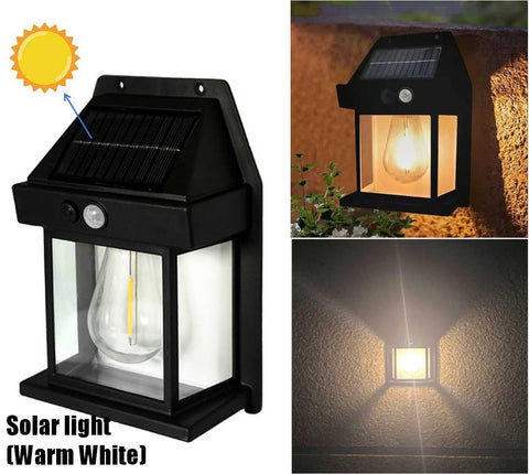 Solar Outdoor Wall Lights Fence Lantern Lights Garden Outdoor Decorative