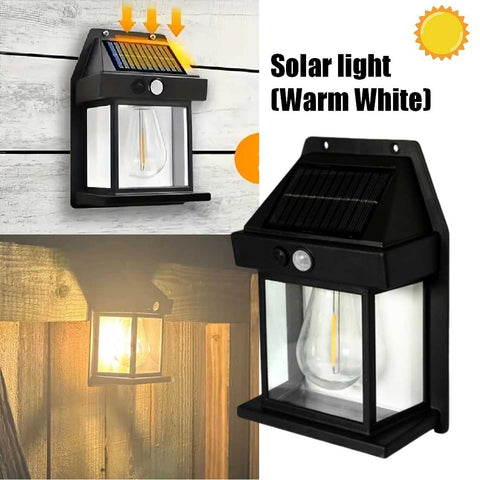 Solar Outdoor Wall Lights Fence Lantern Lights Garden Outdoor Decorative