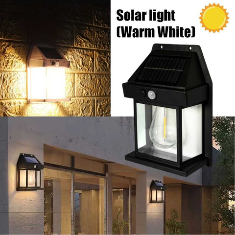 Solar Outdoor Wall Lights Fence Lantern Lights Garden Outdoor Decorative