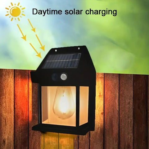 Solar Outdoor Wall Lights Fence Lantern Lights Garden Outdoor Decorative