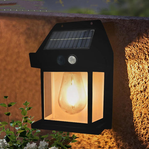 Solar Outdoor Wall Lights Fence Lantern Lights Garden Outdoor Decorative