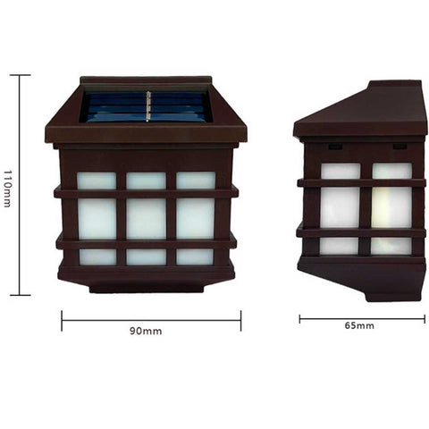 Solar Outdoor Wall Lights Post Fence Lantern Lights Garden Outdoor Decor